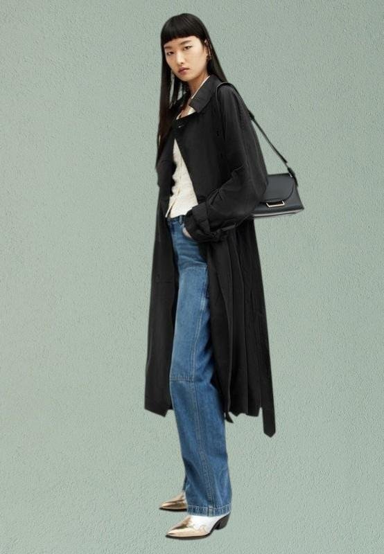 Damen Samsoe Samsoe Trench Coat Schwarz S