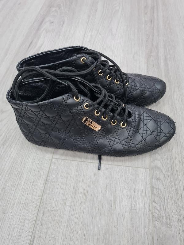 Donna Dior Stivaletti Neri Pelle Altro