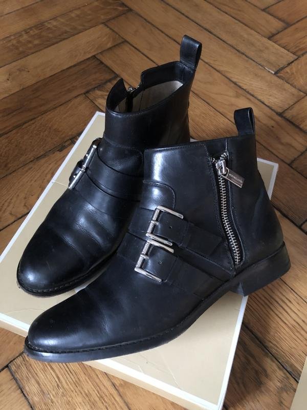 Women Michael Kors Boots Black Leather 6.5
