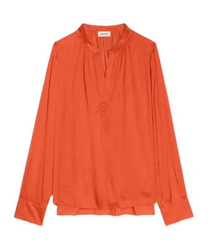 Donna Zadig & Voltaire Camicia Rossa Satin XS