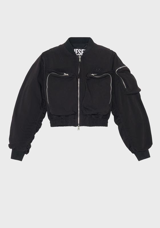 Donna Diesel Giacca Nera Poliammide XS