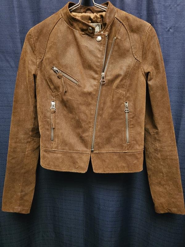 Donna New Look Giacca Marrone Pelle S