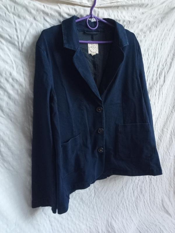 Donna White Stuff Blazer Blu Navy Cotone 44