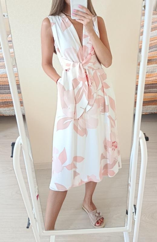 Donna Massimo Dutti Abito Bianco Viscosa 38