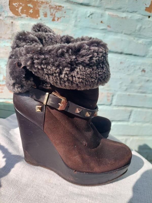 Damen Valentino Stiefel Braun Leder 5