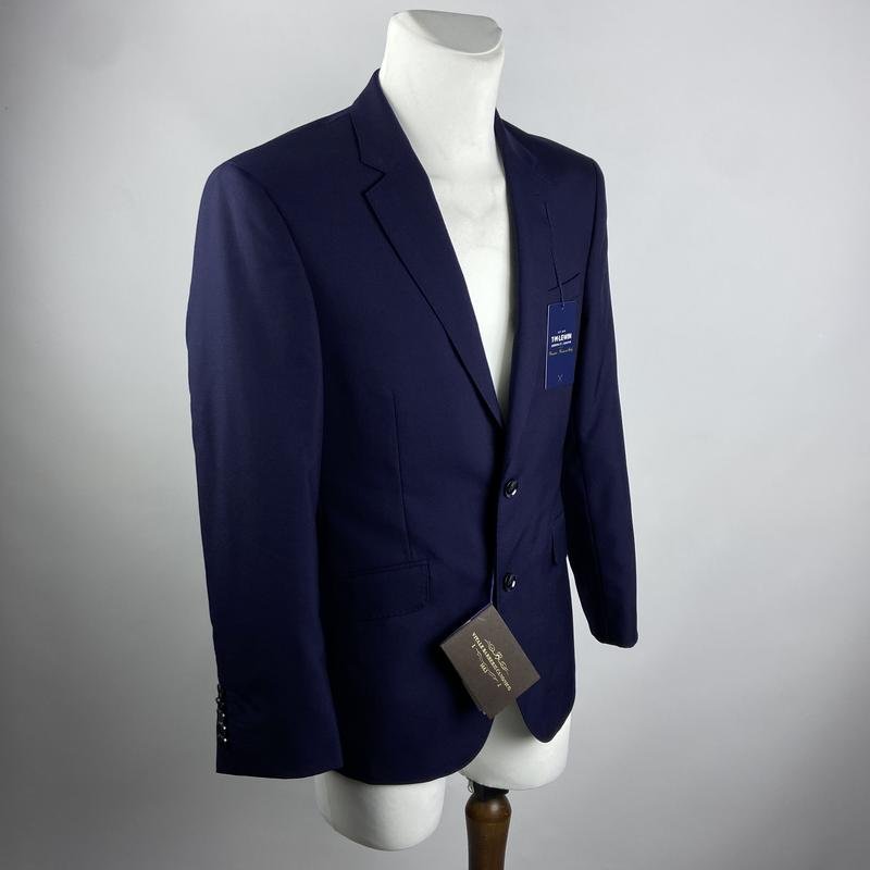 Uomo Tm Lewin Blazer Blu Navy Lana S