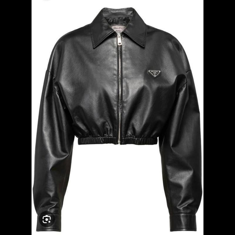 Damen Prada Bomberjacke Schwarz M