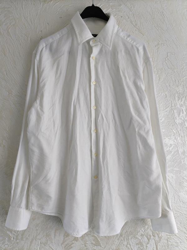 Мужская Cerruti Рубашка Белая Хлопок L