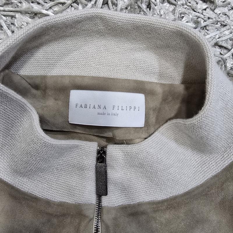 Femme Fabiana Filippi Veste Beige Cuir M