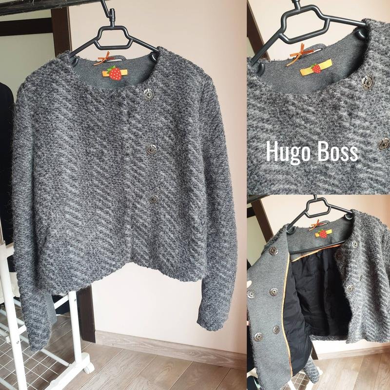Donna Hugo Boss Blazer Grigio Lana XS