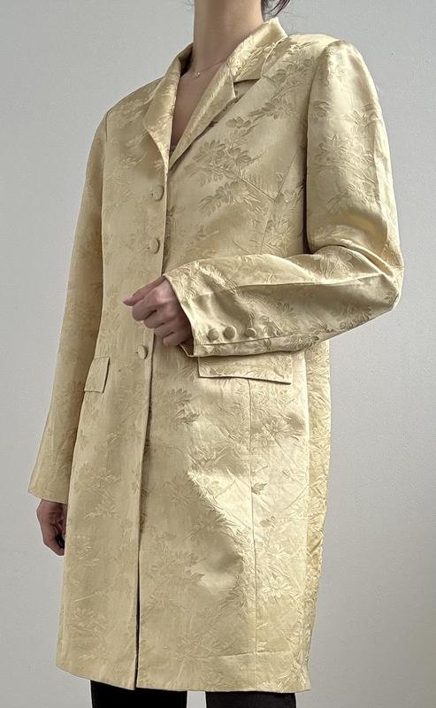 Women Monsoon Jacket Yellow Silk M