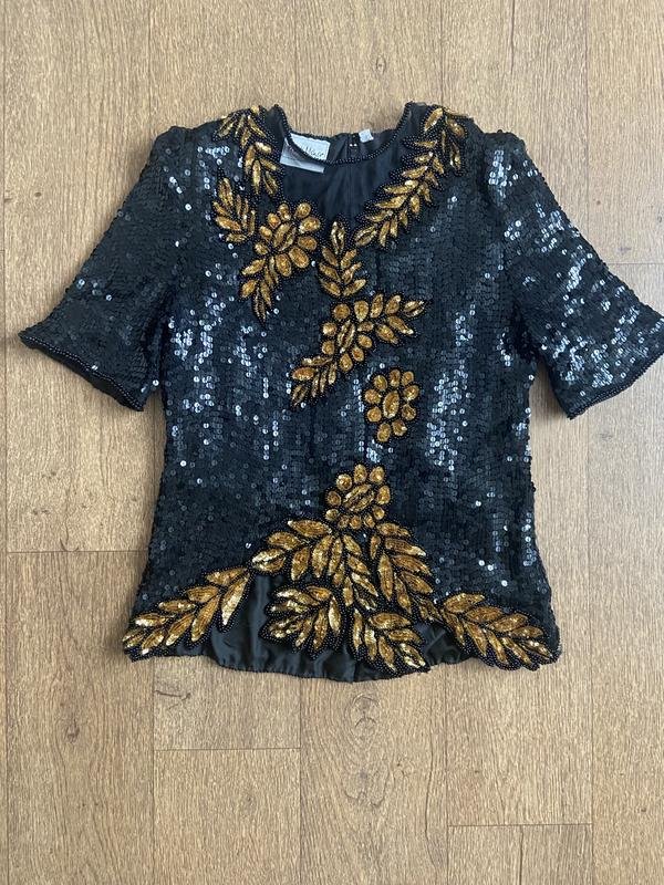 Donna Frank Usher Camicia Oro Seta M