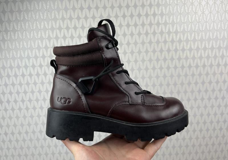 Women UGG Boots Black Leather 36.5
