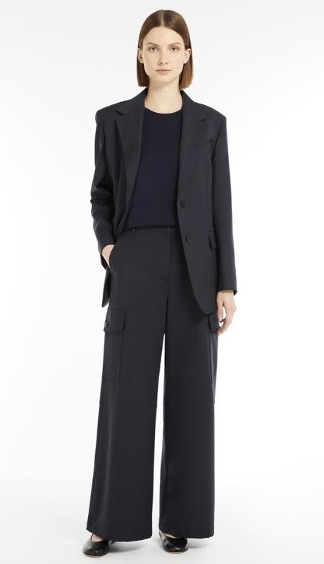 Женские Weekend Max Mara Брюки Тёмно-синий Шерсть