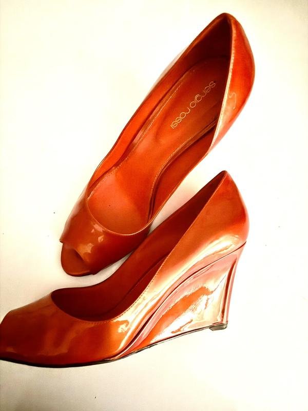 Women Sergio Rossi Heels Coral Leather 39