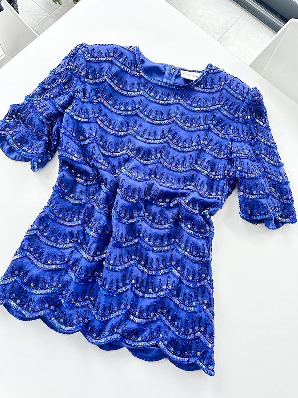 Donna Frank Usher Camicia Blu Navy Setà M