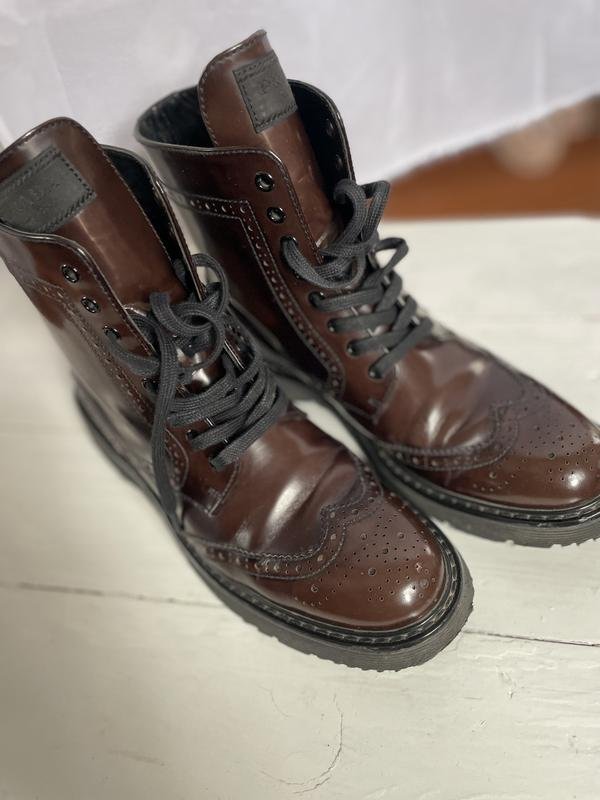 Damen Prada Stiefel Braun Leder 38.5