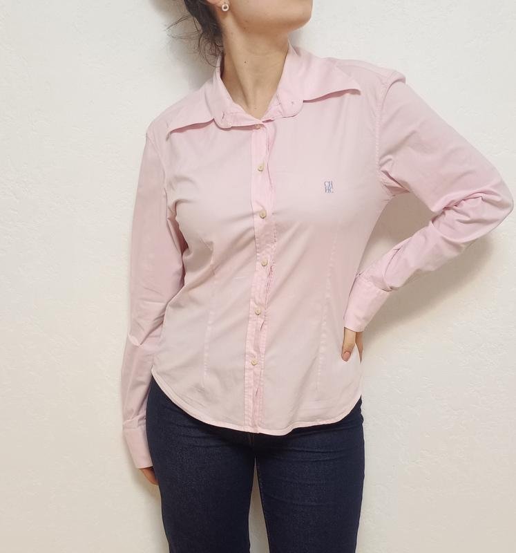 Женская Carolina Herrera Рубашка Розовая Хлопок S