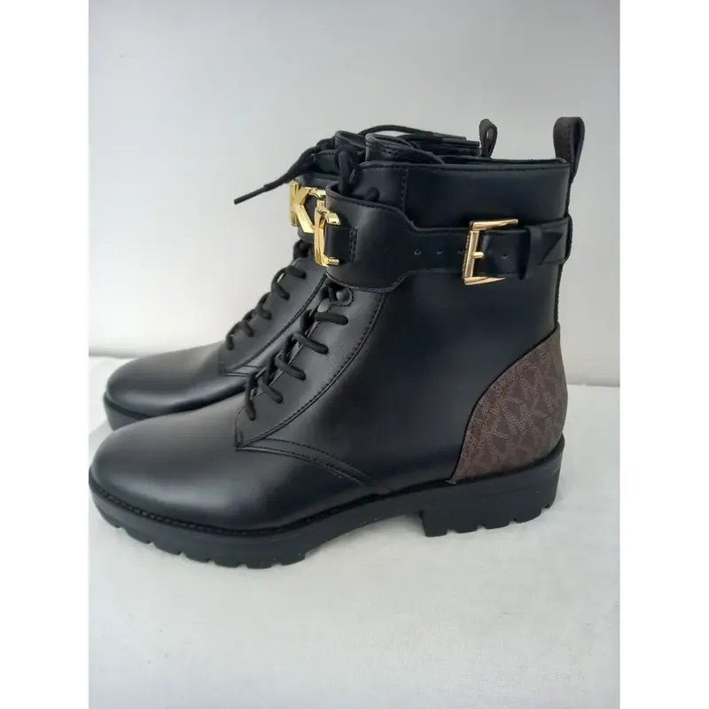 Women Michael Kors Ankle Boots Black Leather 37