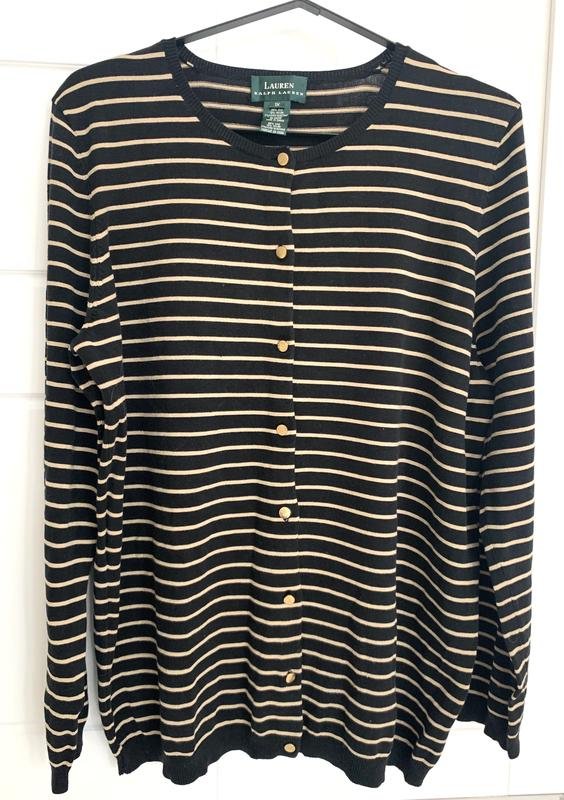 Donna Lauren Ralph Lauren Maglione Nero Setà XL