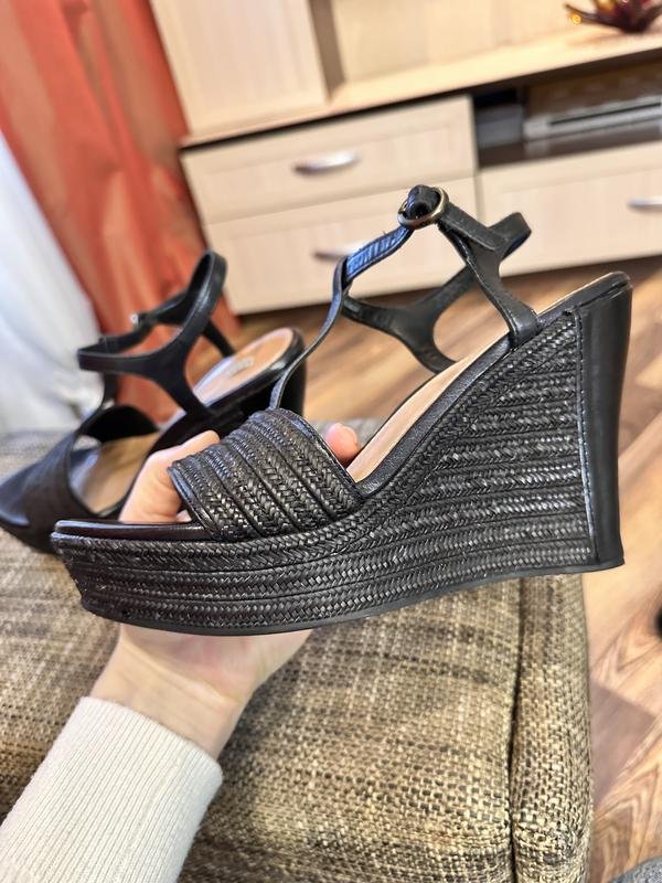 Women UGG Heels Black Leather 38.5