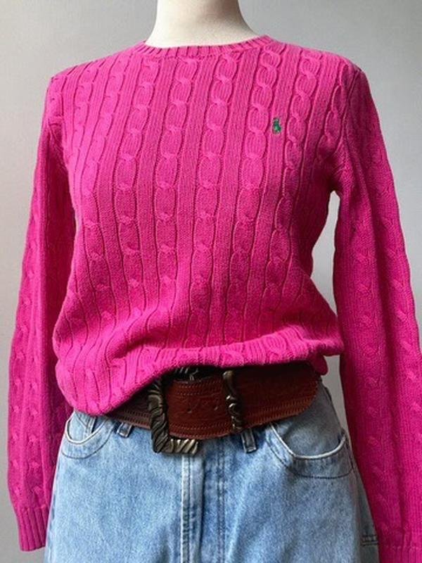 Women Ralph Lauren Sweater Pink Cotton S