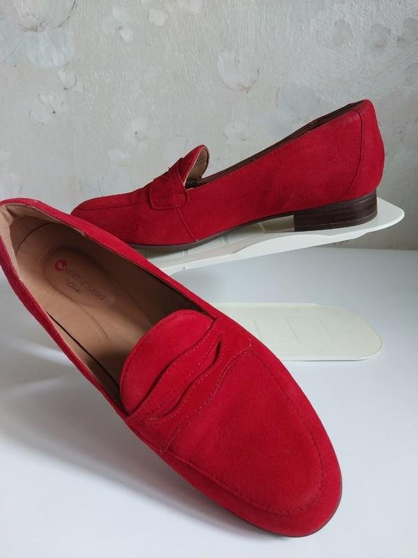 Женские Clarks Лоферы Красные Замша 36.5