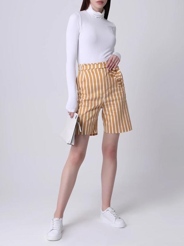 Damen Hugo Boss Shorts Gold Leinen 42