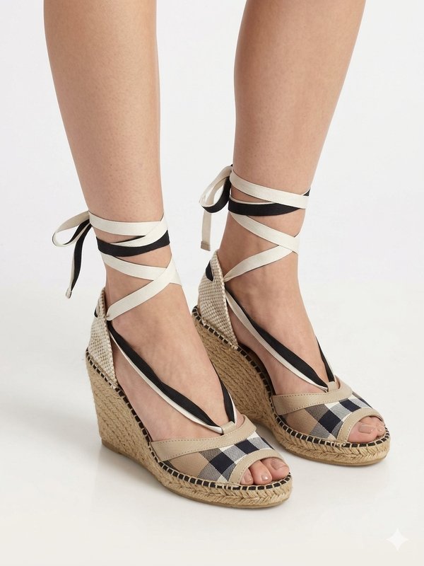 Donna Burberry Tacchi Beige Tessuto 39