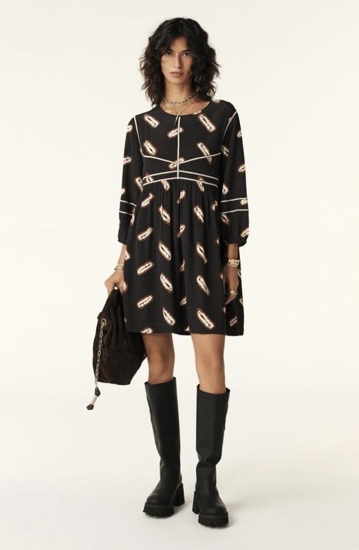 Femme Ba&sh Robe Noire Viscose S