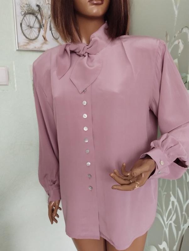 Donna Peter Hahn Camicia Rosa Seta XXL