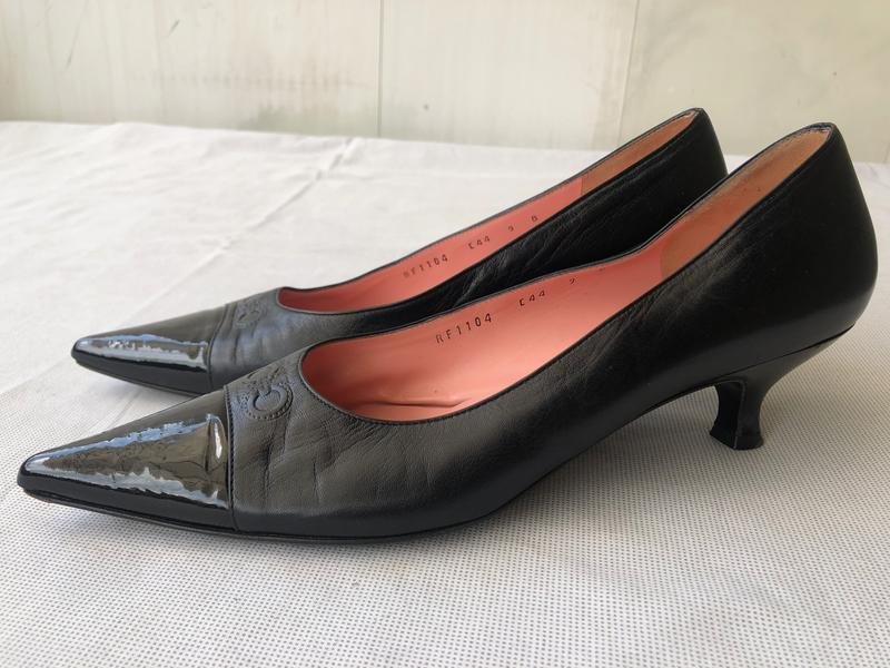 Donna Salvatore Ferragamo Tacchi Nero Pelle 39.5