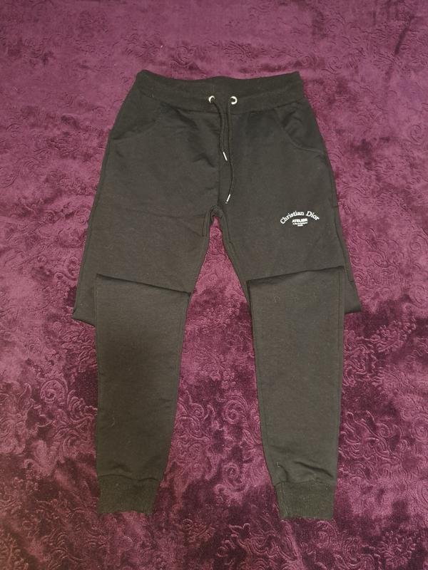 Женские Christian Dior Штаны Чёрный Трикотаж ХS