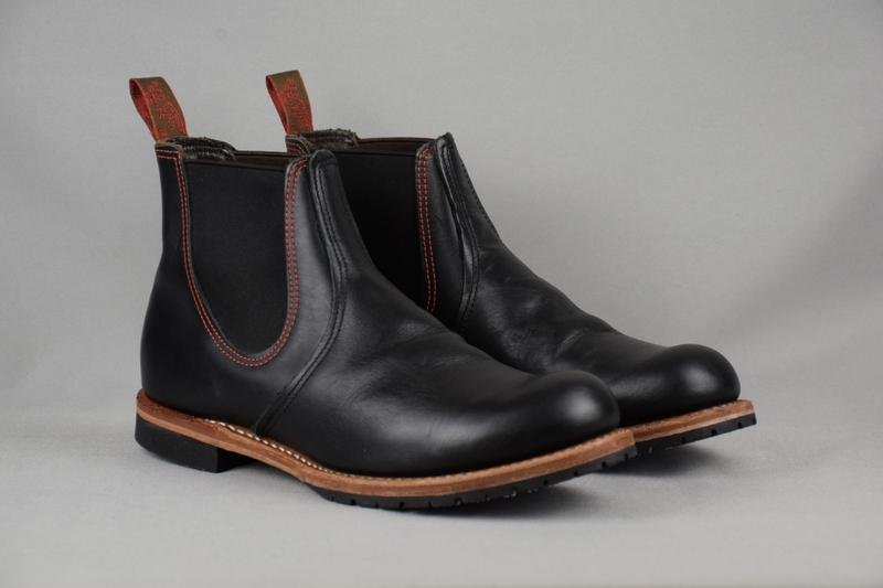 Men Red Wing Boots Black Leather 44