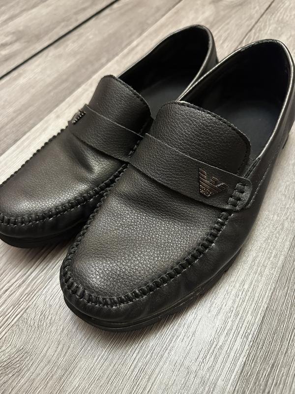 Homme Emporio Armani Mocassins Noir Cuir 43