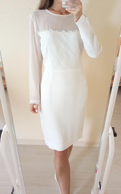 Женское By Malene Birger Платье Белое Вискоза 40