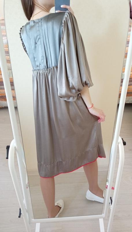 Женское By Malene Birger Платье Серое Шелк 40