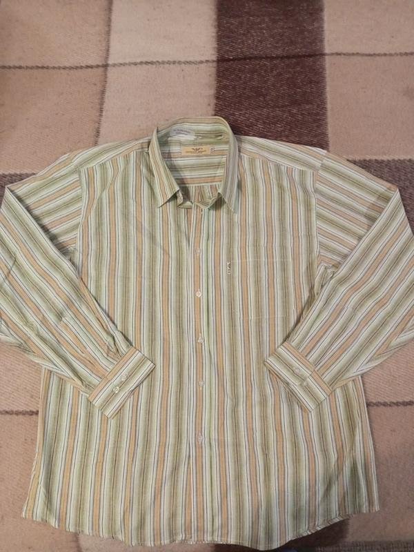 Мужской Armani Collezioni Рубашка Горчичный Хлопок