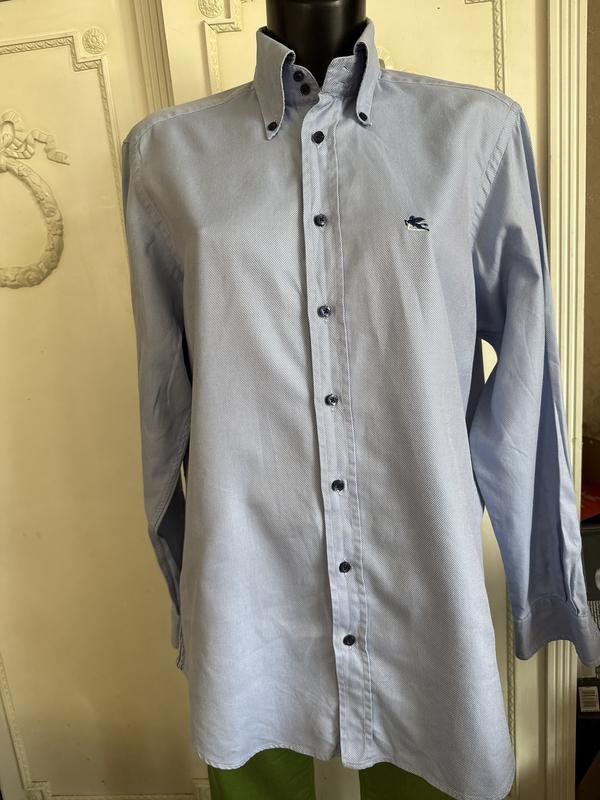 Uomo Etro Camicia Bianca Cotone M