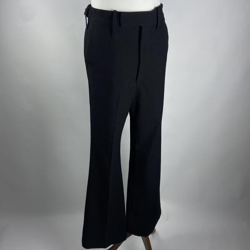 Homme Vintage Pantalons Noir Laine S