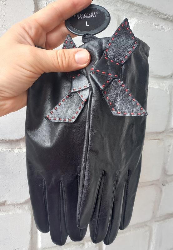 Damen Jasper Conran Handschuhe Schwarz Leder S