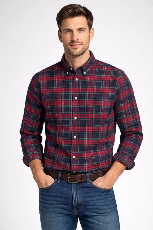 Мужской New Look Рубашка Чёрный Хлопок L