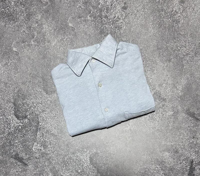 Homme Ermenegildo Zegna Chemise Bleue Coton L