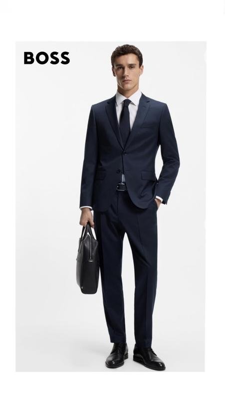Uomo Boss Completo Blu Navy 48