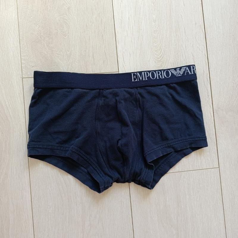 Homme Emporio Armani Boxers Bleu Coton 44