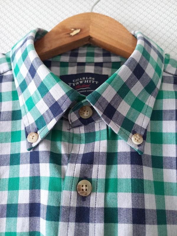 Мужской Charles Tyrwhitt Рубашка Чёрный Хлопок L