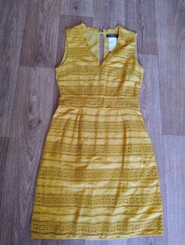 Женское Weekend Max Mara Платье Горчичный Коттон S