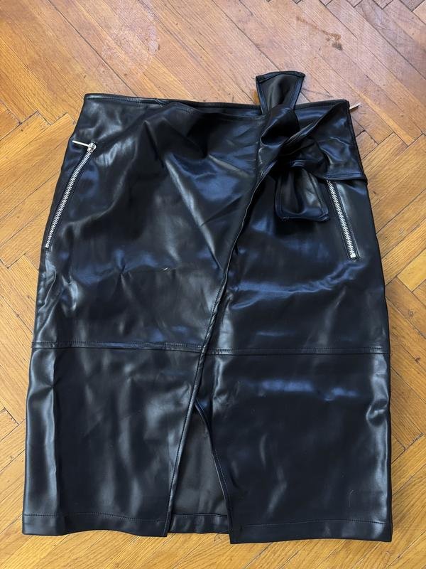 Женская Religion Юбка Чёрная Экокожа 38