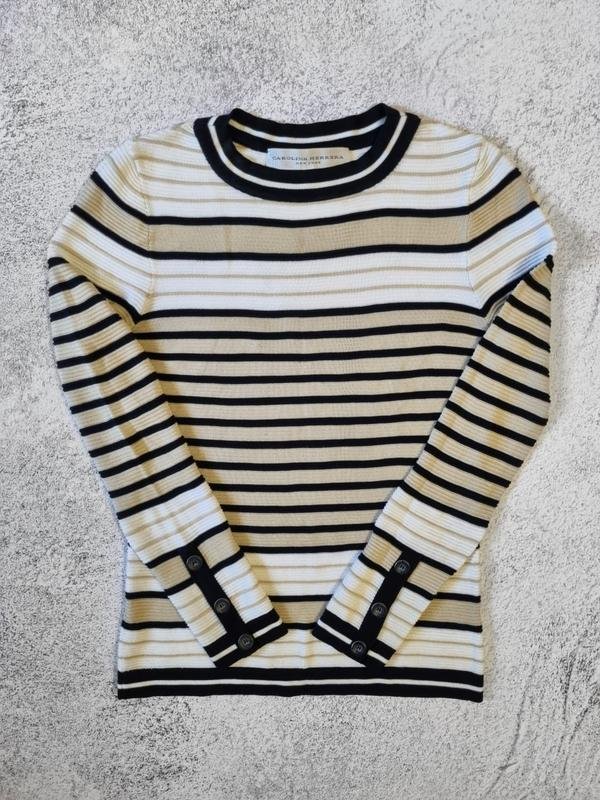 Женский Carolina Herrera Свитер Белый Хлопок ХS