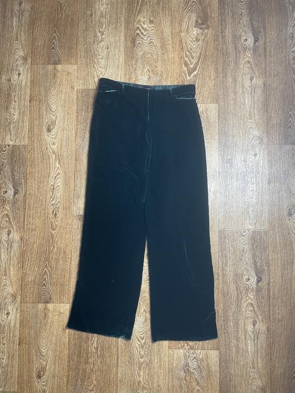 Женские Emporio Armani Брюки Зелёный Велюр S